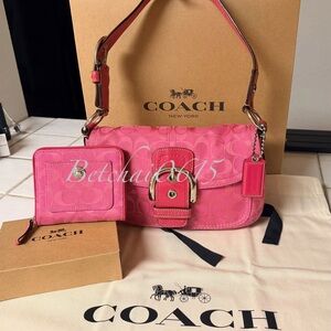 Coach Vibrant Pink Shoulder Bag